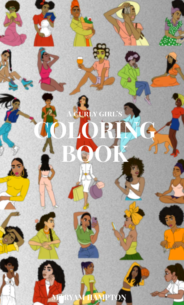 A Curly Girl's Coloring Book (must print)