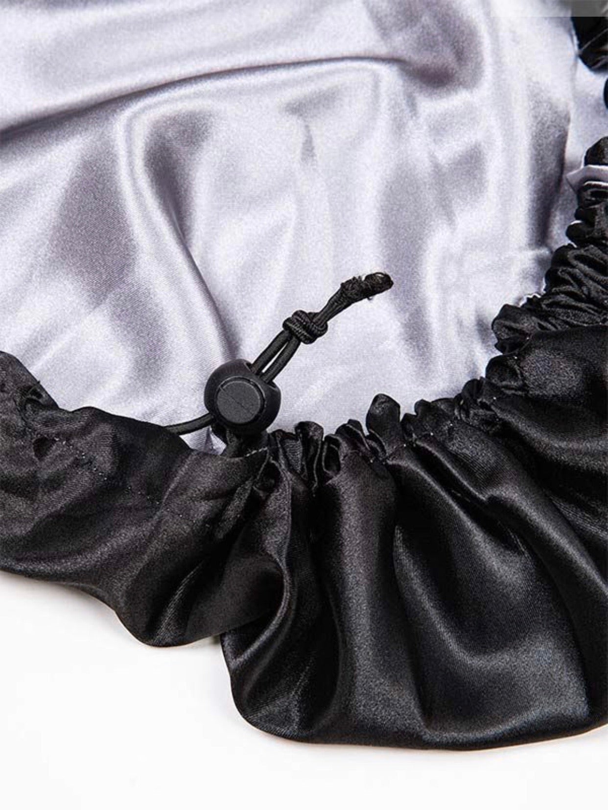 Double Layered Drawstring 100% Satin Bonnet – Maryam Hampton Hair Care